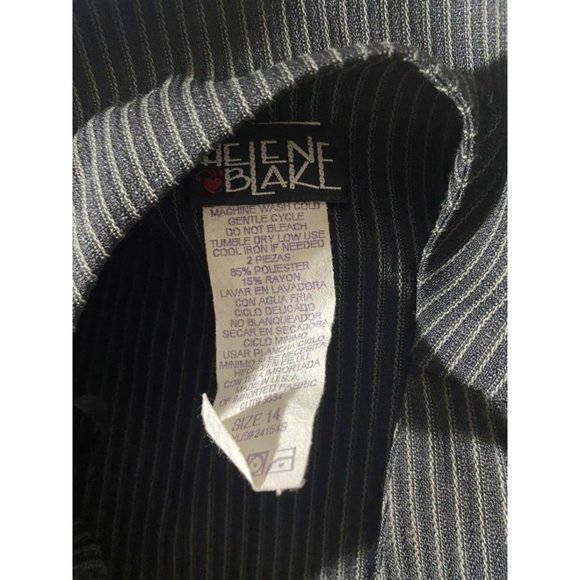 Vintage Helene Blake Kimono Duster Coat Pinstripe 14 - Picture 10 of 12